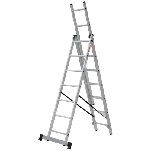 Лестница алюминиевая трёхсекционная Новая Высота NV 1230, 3х7