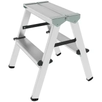 Стремянка алюминиевая двухсторонняя Новая Высота NV 1120, 2х2 ступень 80 мм