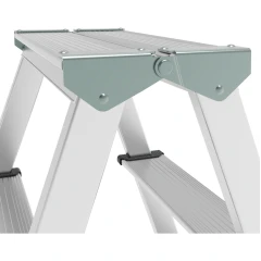 Стремянка алюминиевая двухсторонняя Новая Высота NV 1120, 2х2 ступень 80 мм