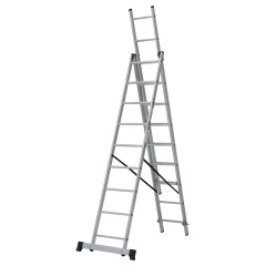Лестница алюминиевая трёхсекционная Новая Высота NV 1230, 3х9
