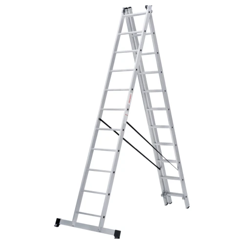 Лестница алюминиевая трёхсекционная Новая Высота NV 1230, 3х11