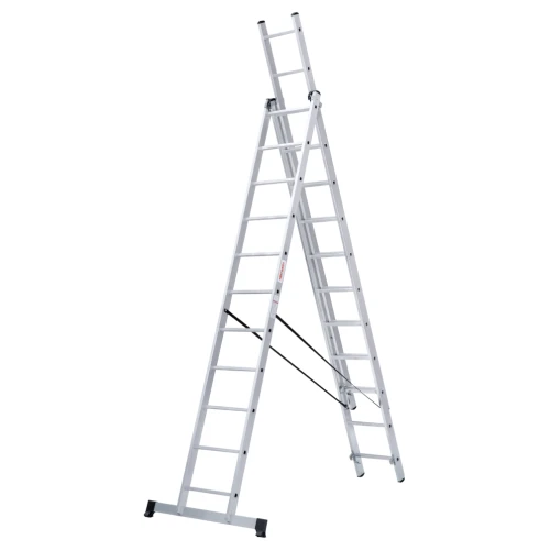 Лестница алюминиевая трёхсекционная Новая Высота NV 1230, 3х11