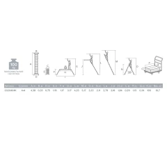 Лестница-трансформер Новая Высота NV 0320 алюминиевая, 4х4 перекл, ширина 330 мм