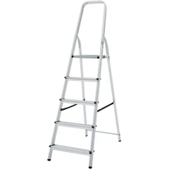 Стремянка алюминиевая Новая Высота NV 1110, 1х5 ступень 80 мм