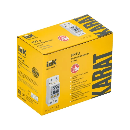 Реле напряжения и тока РНТ-д однофазное 36мм 40А IEK