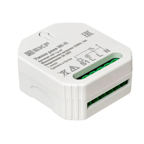 Умное реле в подрозетник 1-канальное Wi-Fi EKF Connect