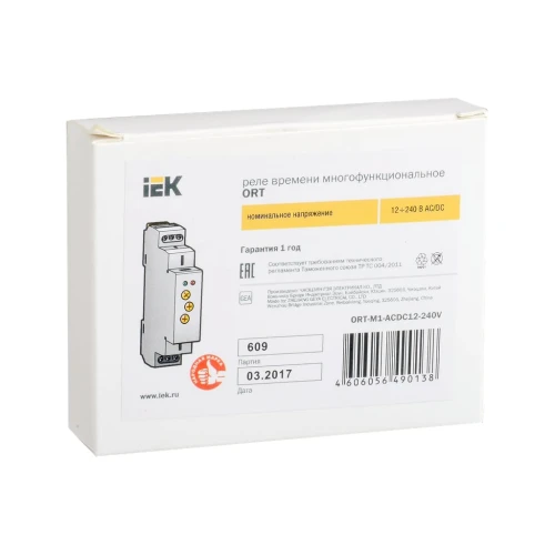 Реле времени ORT многофункциональное 1 контакт 12-240В AC/DC IEK