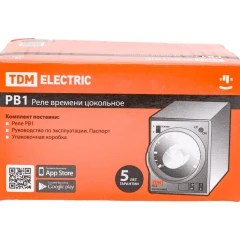 Реле времени РВ1C-2реж-6сек/60мин-5А-220В-8Ц TDM ELECTRIC