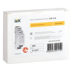 Промежуточное реле модульное OIR 3 контакта 16А 24В AC/DC IEK