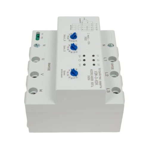 Реле контроля трёх фаз напряжения УЗМ-3-63К АС220/380В 50Гц 63А