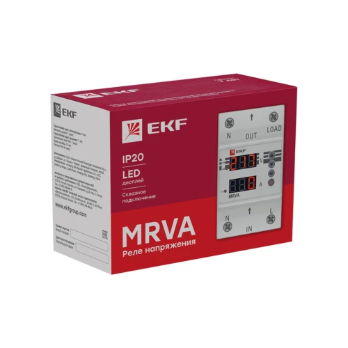 Реле напряжения и тока с дисплеем 40А EKF PROxima