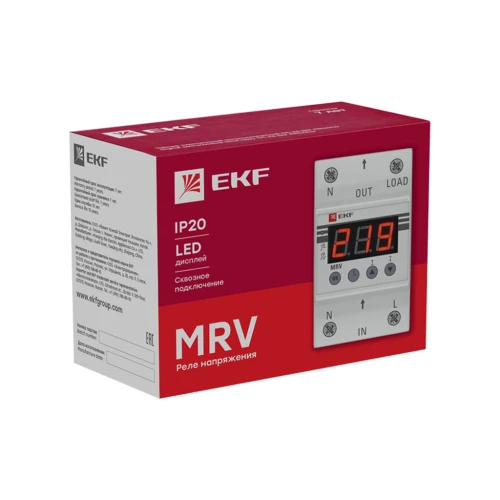 Реле напряжения с дисплеем MRV 40A EKF PROxima
