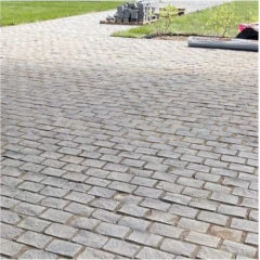 Брусчатка пилено-колотая (пиленые 2-4 боковые грани, верх колотый) 100х80х50 мм Габбро