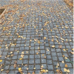 Брусчатка пилено-колотая (пиленые 2-4 боковые грани, верх колотый) 80х80х80 мм Габбро