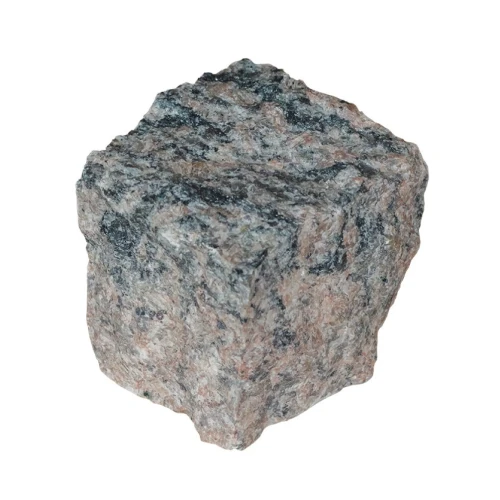 Брусчатка колотая серо-розовая 100х100х100 мм Ладожская