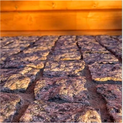 Брусчатка колотая серо-розовая 100х100х100 мм Ладожская