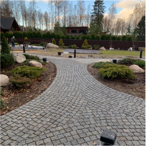 Брусчатка колотая 100х100х100 мм Каменногорская