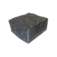 Брусчатка пилено-колотая (пиленые 2-4 боковые грани, верх колотый) 100х100х50 мм Габбро