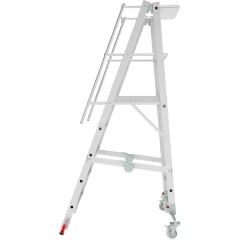 Индустриальная передвижная складная лестница-стремянка с платформой NV 5541 Новая Высота 1х5