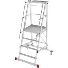 Индустриальная передвижная складная лестница-стремянка с платформой NV 5540 Новая Высота 1х4