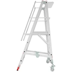 Индустриальная передвижная складная лестница-стремянка с платформой NV 5540 Новая Высота 1х4
