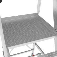 Индустриальная передвижная складная лестница-стремянка с платформой NV 5540 Новая Высота 1х4