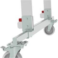 Индустриальная передвижная складная лестница-стремянка с платформой NV 5540 Новая Высота 1х4