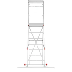 Индустриальная передвижная складная лестница-стремянка с платформой NV 5543 Новая Высота 1х7