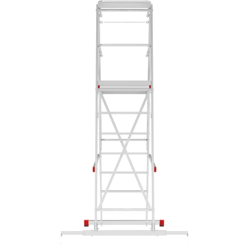 Индустриальная передвижная складная лестница-стремянка с платформой NV 5543 Новая Высота 1х7