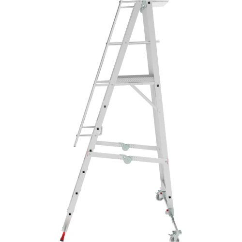 Индустриальная передвижная складная лестница-стремянка с платформой NV 5543 Новая Высота 1х7