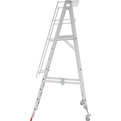 Индустриальная передвижная складная лестница-стремянка с платформой NV 5544 Новая Высота 1х8