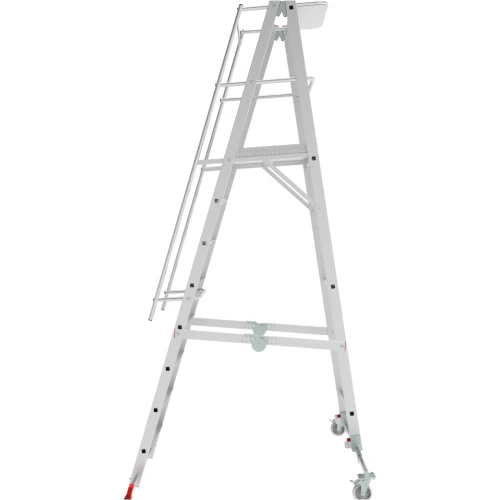 Индустриальная передвижная складная лестница-стремянка с платформой NV 5544 Новая Высота 1х8