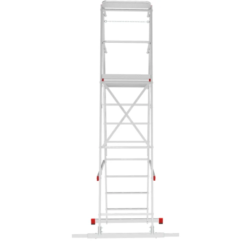 Индустриальная передвижная складная лестница-стремянка с платформой NV 5544 Новая Высота 1х8