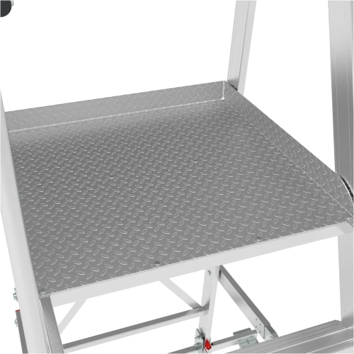 Индустриальная передвижная складная лестница-стремянка с платформой NV 5544 Новая Высота 1х8