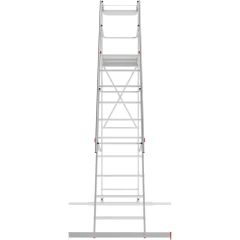 Индустриальная передвижная складная лестница-стремянка с платформой NV 5546 Новая Высота 1х10