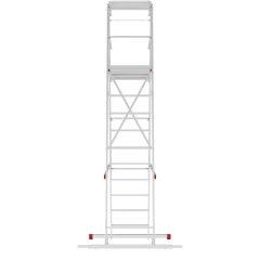 Индустриальная передвижная складная лестница-стремянка с платформой NV 5546 Новая Высота 1х10