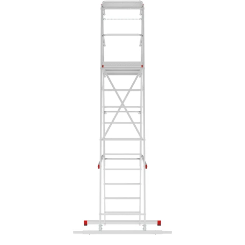 Индустриальная передвижная складная лестница-стремянка с платформой NV 5546 Новая Высота 1х10