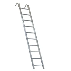 Лестница алюминиевая приставная проф. Новая Высота NV 3215, 1х10 развальцованных ступеней 80 мм
