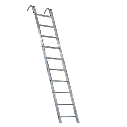 Лестница алюминиевая приставная проф. Новая Высота NV 3215, 1х10 развальцованных ступеней 80 мм