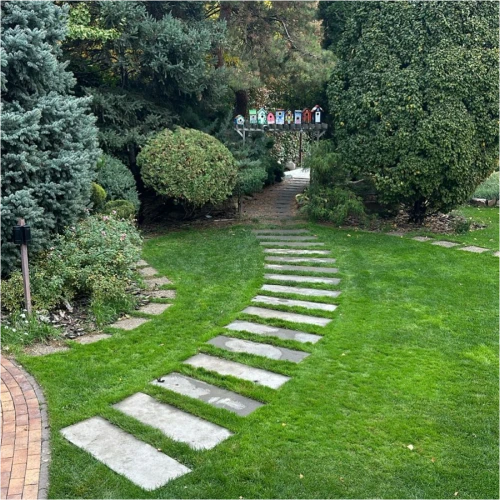 Плита пошаговая бучарда Базальт 1200х400х50 мм