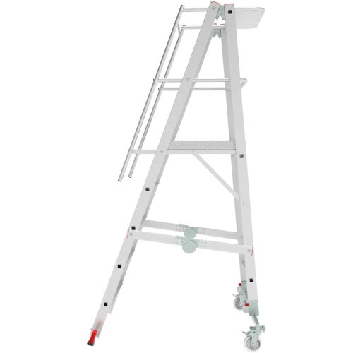 Индустриальная передвижная складная лестница-стремянка с платформой NV 5542 Новая Высота 1х6