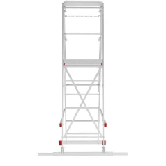 Индустриальная передвижная складная лестница-стремянка с платформой NV 5542 Новая Высота 1х6