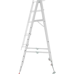 Индустриальная передвижная складная лестница-стремянка с платформой NV 5545 Новая Высота 1х9