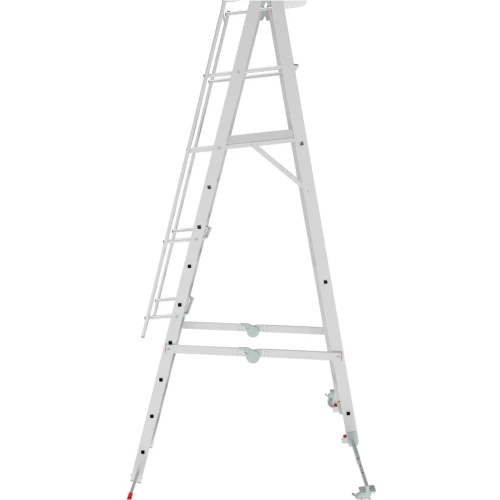 Индустриальная передвижная складная лестница-стремянка с платформой NV 5545 Новая Высота 1х9