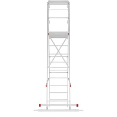 Индустриальная передвижная складная лестница-стремянка с платформой NV 5545 Новая Высота 1х9