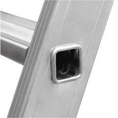 Лестница алюминиевая приставная проф. Новая Высота NV 3215, 1х8 развальцованных ступеней 80 мм