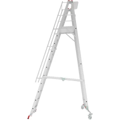 Индустриальная передвижная складная лестница-стремянка с платформой NV 5547 Новая Высота 1х11