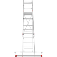 Индустриальная передвижная складная лестница-стремянка с платформой NV 5547 Новая Высота 1х11