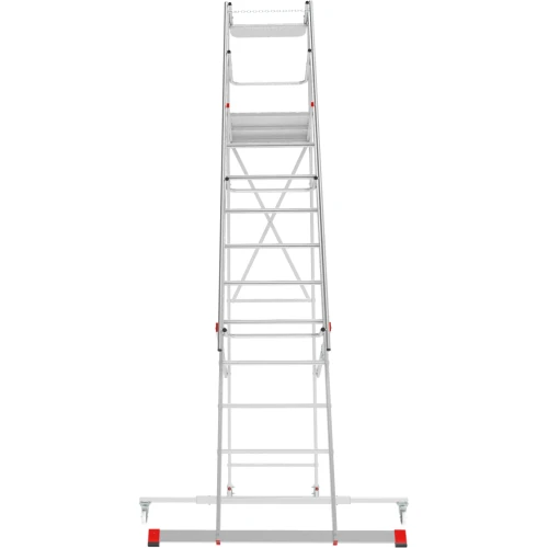 Индустриальная передвижная складная лестница-стремянка с платформой NV 5547 Новая Высота 1х11