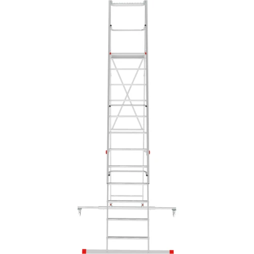Индустриальная передвижная складная лестница-стремянка с платформой NV 5548 Новая Высота 1х12